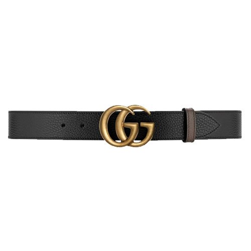 GG Marmont reversible belt Black brown