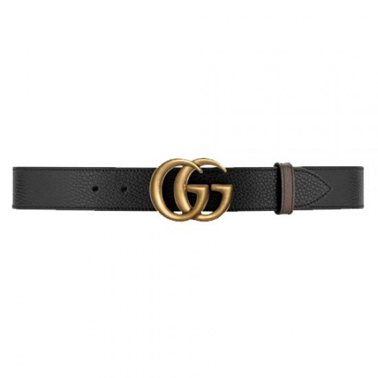 GG Marmont reversible belt Black brown