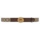 Interlocking double G oval belt with buckle