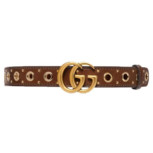 GG Marmont eyelet belt brown