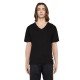 Linen V-neck T-shirt with Double G