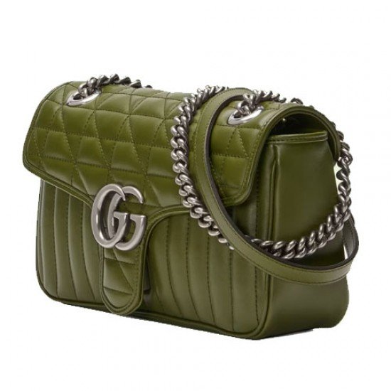 GG Marmont small shoulder bag green