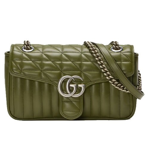 GG Marmont small shoulder bag green