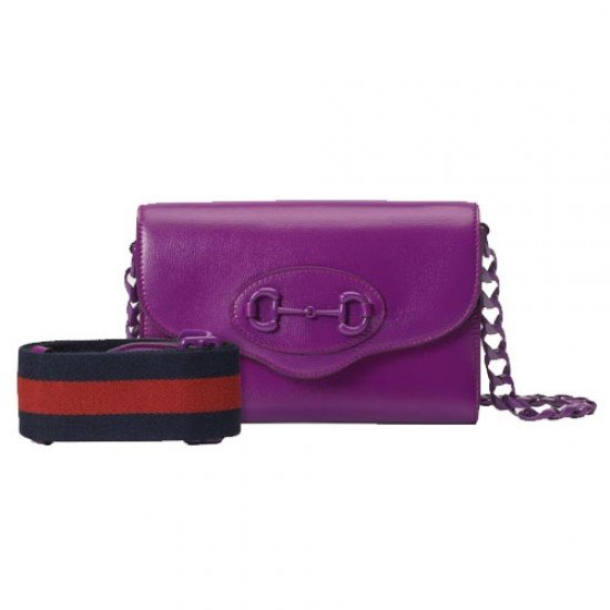 Gucci Horsebit 1955 mini bag purple