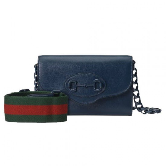 Gucci Horsebit 1955 mini bag blue