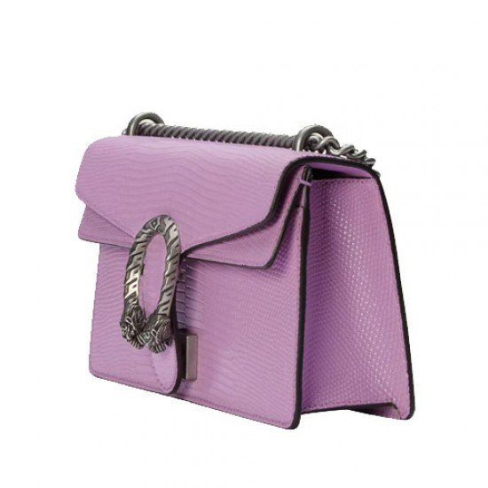 Dionysus lizard small shoulder bag purple