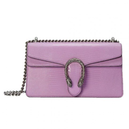 Dionysus lizard small shoulder bag purple