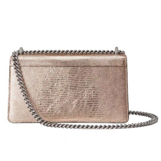 Dionysus lizard small shoulder bag light pink