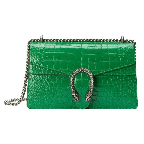 Dionysus crocodile small shoulder green