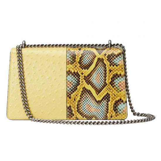 Dionysus python small shoulder bag yellow