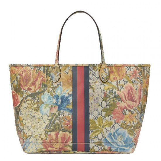 Ophidia GG Flora large tote bag