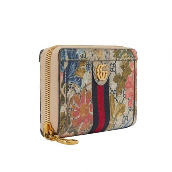 Ophidia GG Flora zip around wallet