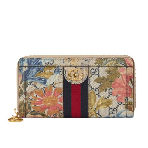 Ophidia GG Flora zip around wallet