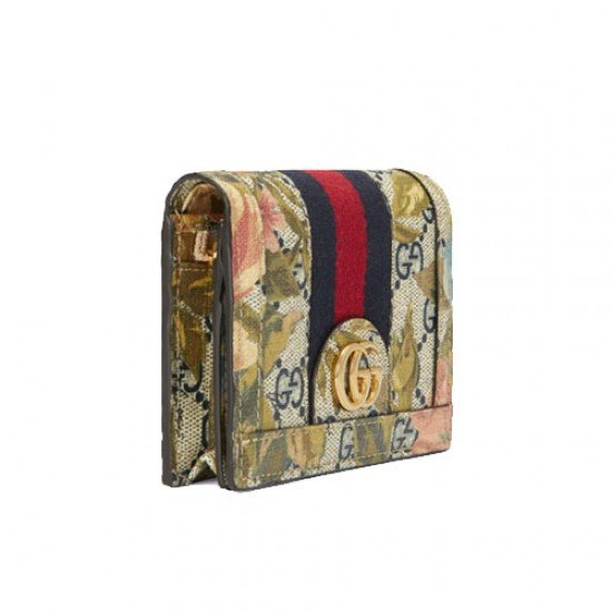 Ophidia GG Flora card case wallet