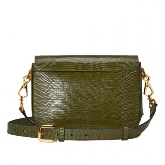 Gucci Horsebit 1955 GG mini lizard green