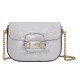 Gucci Horsebit 1955 lizard mini bag silver