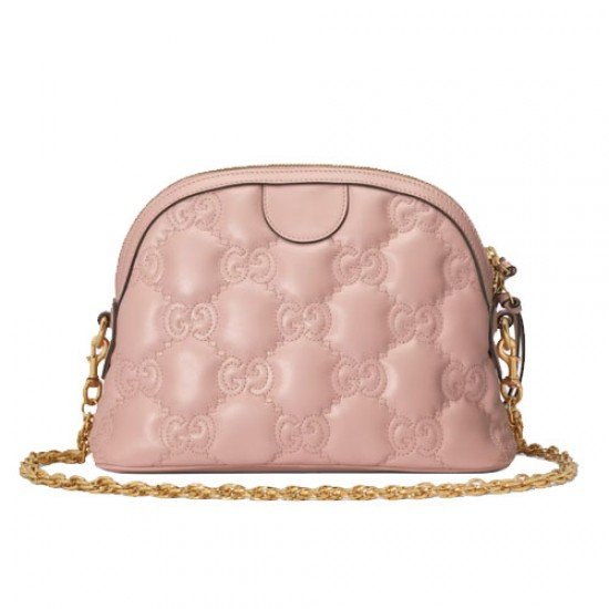 GG Matelasse leather small bag pink