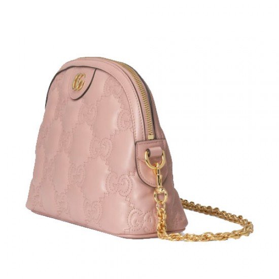 GG Matelasse leather small bag pink