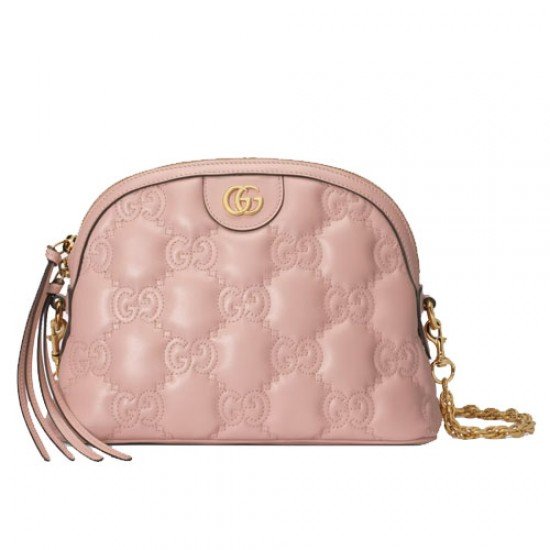 GG Matelasse leather small bag pink