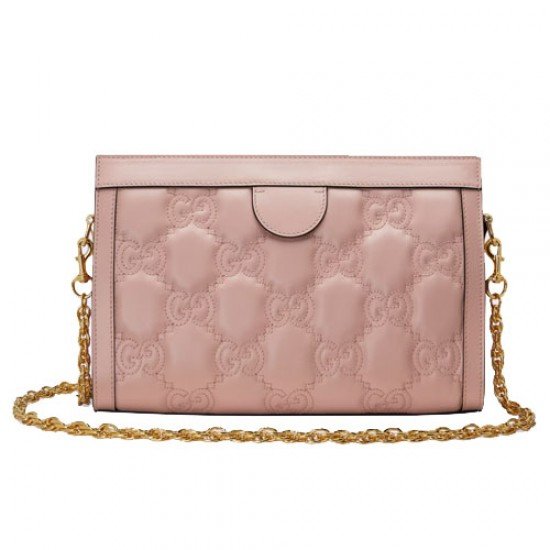 GG Matelasse leather small bag pink