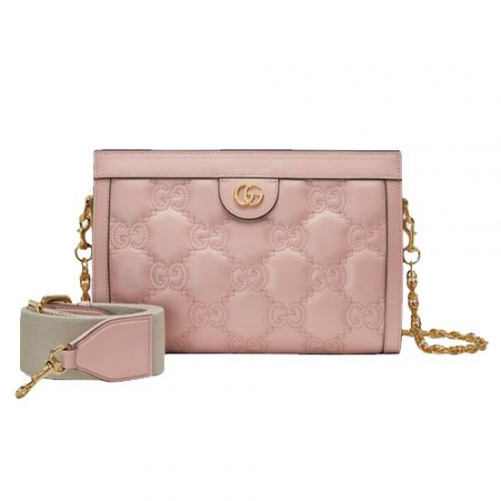 GG Matelasse leather small bag pink