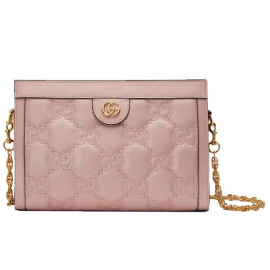 GG Matelasse leather small bag pink