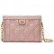 GG Matelasse leather small bag pink