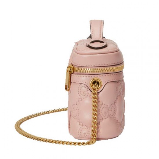 GG Matelasse top handle mini bag pink