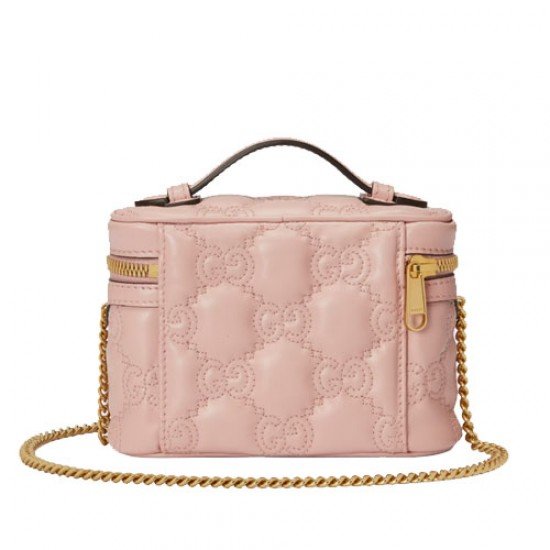 GG Matelasse top handle mini bag pink