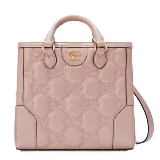 GG matelasse mini top handle bag pink