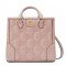 GG matelasse mini top handle bag pink