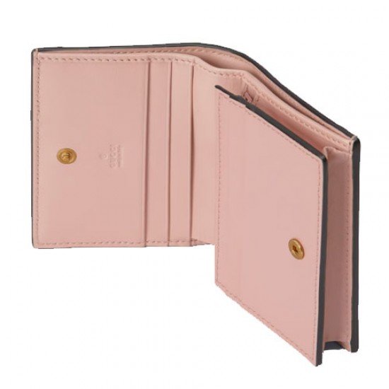 GG Matelasse card case wallet pink