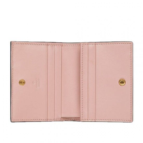 GG Matelasse card case wallet pink