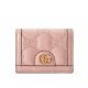 GG Matelasse card case wallet pink