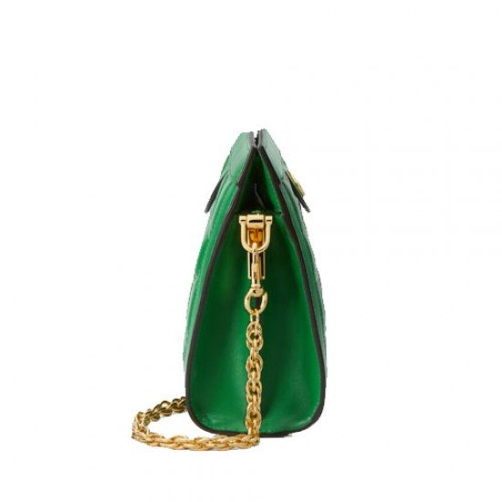 GG Matelasse leather small bag green