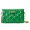 GG Matelasse leather small bag green