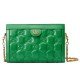 GG Matelasse leather small bag green