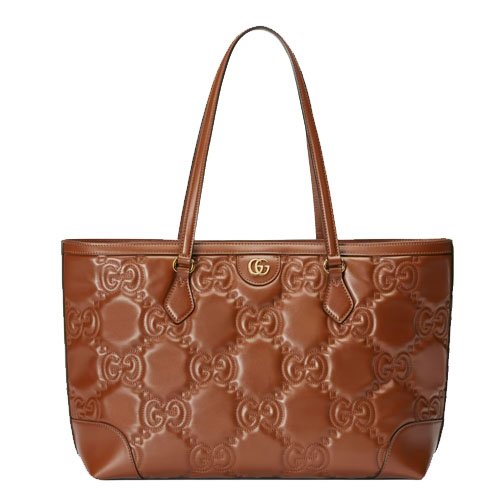 GG Matelasse leather medium tote brown