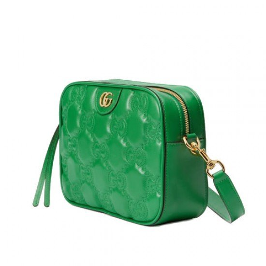 GG Matelasse leather small bag green