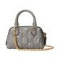 GG Matelasse leather mini bag grey