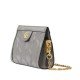 GG Matelasse leather mini bag grey