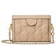 GG Matelasse leather mini bag Beige