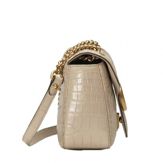 GG Marmont small crocodile shoulder bag