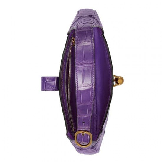 Jackie 1961 small crocodile bag Purple