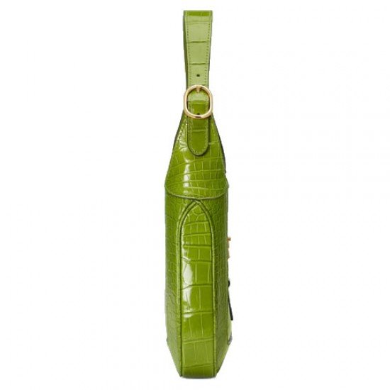 Jackie 1961 small crocodile bag green