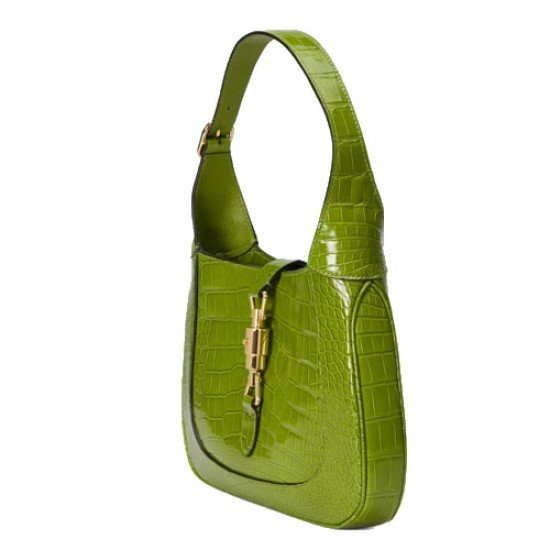 Jackie 1961 small crocodile bag green