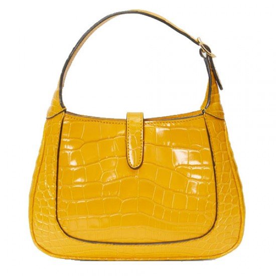 Jackie 1961 mini crocodile bag Yellow