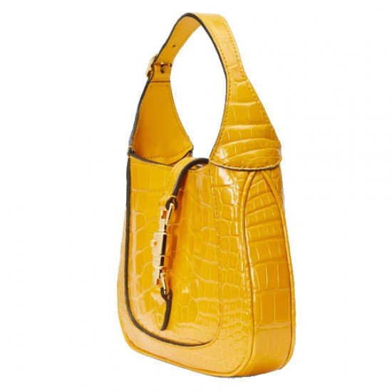 Jackie 1961 mini crocodile bag Yellow