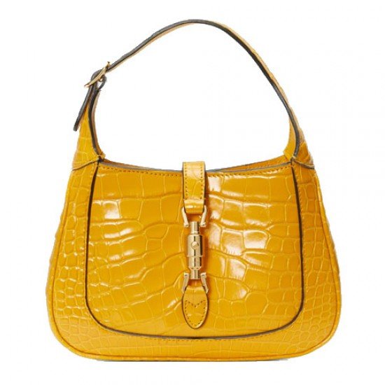 Jackie 1961 mini crocodile bag Yellow