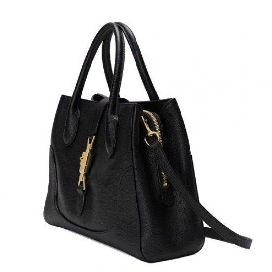 Jackie 1961 small natural grain tote black